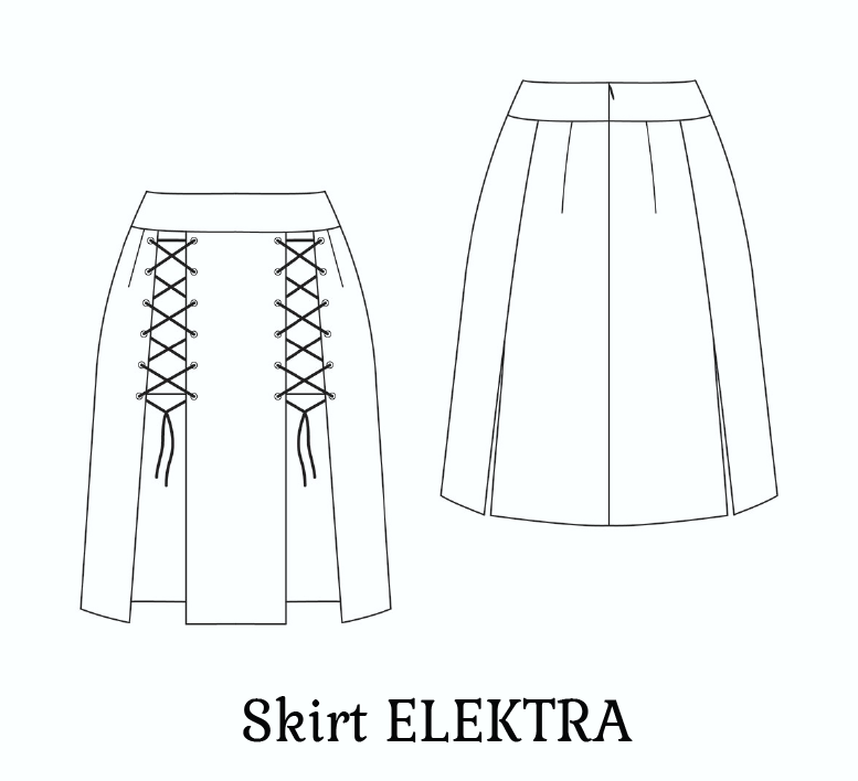 ARANEA BLACK - Electra Laced Skirt Sewing Pattern