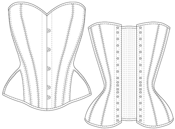 ARANEA BLACK - Erin Overbust Corset Sewing Pattern