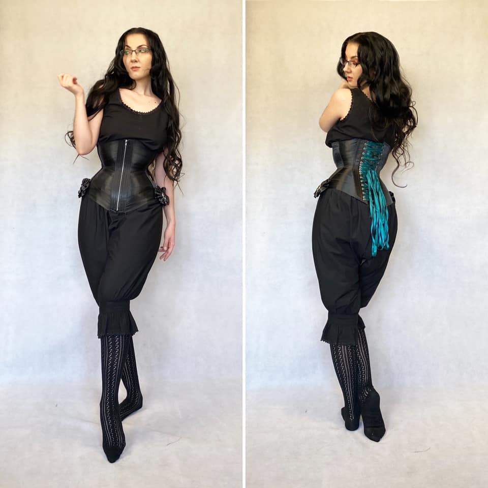 ARANEA BLACK - Rose Ribbon Underbust Corset Sewing Pattern