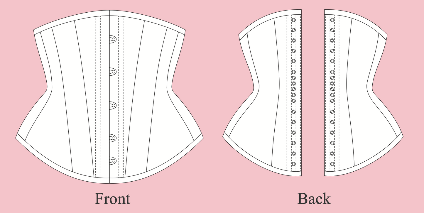 ARANEA BLACK - Erin Overbust Corset Sewing Pattern