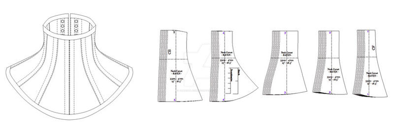 ARANEA BLACK - Raven Neck Corset Sewing Pattern